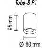 Точечный светильник Tubo Tubo8 P1 26 бежевый цилиндр