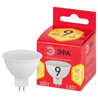 Лампочка светодиодная  LED MR16-9W-827-GU5.3 R ЭРА