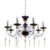Стеклянная подвесная люстра Mona 5126/12 LM-8 прозрачная Divinare