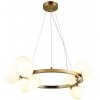 Стеклянный подвесной светильник Letizia APL.314.03.11 форма шар белый Aployt