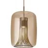 Стеклянный подвесной светильник Kriss 8526 цвет янтарь цилиндр Mantra