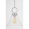 Стеклянный подвесной светильник Fermini LDP 6845-1 CHR+PR прозрачный конус Lumina Deco