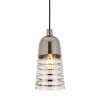 Стеклянный подвесной светильник Etrica LDP 6815 CHR конус прозрачный Lumina Deco