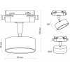 Трековый светильник Artline 59725 8 цилиндр черный