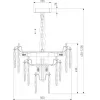 Стеклянная подвесная люстра Leaf 369/8 белая Bogate's