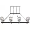 Стеклянная подвесная люстра Marseo LDP 9110-8-PR BK+CHR прозрачная форма шар Lumina Deco Стеклянная подвесная люстра Marseo LDP 9110-8-PR BK+CHR прозрачная форма шар Lumina Deco
