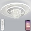 Стеклянная потолочная люстра Crystal LED LAMPS 81115/1C белая Natali Kovaltseva