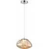 Стеклянный подвесной светильник Isola WE219.01.143 цвет янтарь Wertmark