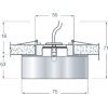 Хрустальный точечный светильник Downlight DL026BS конус прозрачный