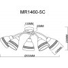 Стеклянная потолочная люстра Emily MR1460-5C белая