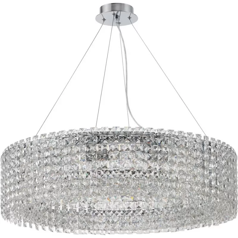 Хрустальная подвесная люстра Delone 2179/09/12P прозрачная Stilfort