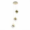 Стеклянный подвесной светильник Riello SL1182.203.03 куб прозрачный ST Luce Стеклянный подвесной светильник Riello SL1182.203.03 куб прозрачный ST Luce