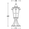Стеклянный наземный фонарь PORTO 86104 Bl прозрачный Oasis Light