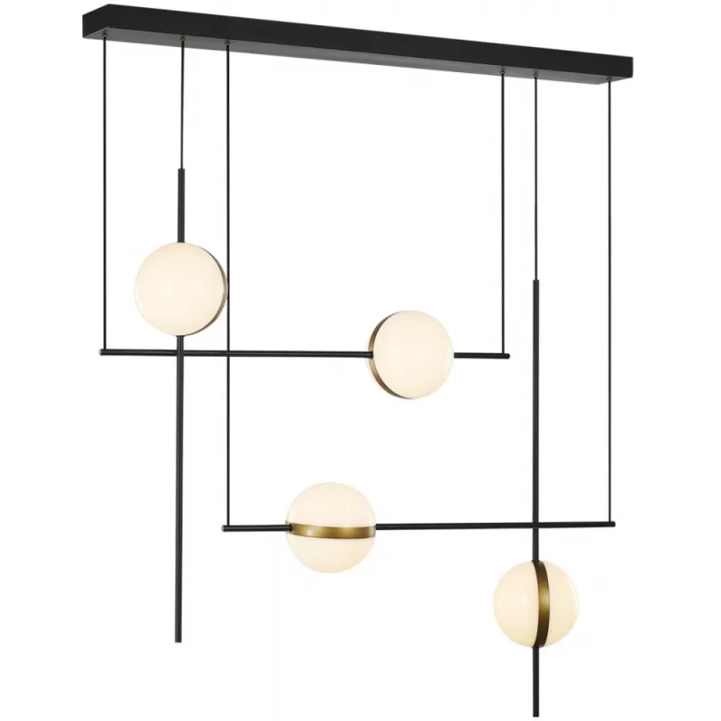 Подвесной светильник MD2062 MD2062-4B black/brass форма шар белый DeLight Collection Подвесной светильник MD2062 MD2062-4B black/brass форма шар белый DeLight Collection