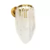 Стеклянное бра Weddini  LDW 6001-3 GD+CL прозрачное Lumina Deco