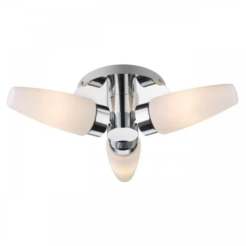 Стеклянная потолочная люстра Piton 78160-3D белая Globo Стеклянная потолочная люстра Piton 78160-3D белая Globo