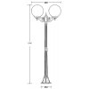 Наземный фонарь GLOBO S 88208SA Bl форма шар белый Oasis Light