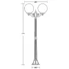 Наземный фонарь GLOBO S 88208SA Bl форма шар белый Oasis Light