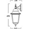 Стеклянный настенный фонарь уличный QUADRO L 79902L/04 Bl прозрачный Oasis Light