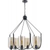 Стеклянная подвесная люстра Fiamma VL5812P06 цвет янтарь Vele Luce