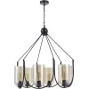 Стеклянная подвесная люстра Fiamma VL5812P06 цилиндр цвет янтарь Vele Luce Стеклянная подвесная люстра Fiamma VL5812P06 цилиндр цвет янтарь Vele Luce