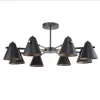 Потолочная люстра Rigor 2844-8P конус черная F-Promo