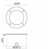 Стеклянный встраиваемый светильник уличный Встраиваемые светильники c LED W7037A-3K прозрачный Oasis Light