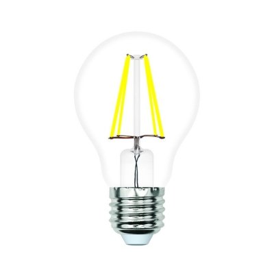 Лампочка светодиодная филаментная LED-A60-SLF LED-A60-6W/4000K/E27/CL/SLF Volpe