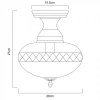 Стеклянная потолочная люстра Faberge A2303PL-1SG прозрачная Artelamp