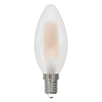 Лампочка светодиодная филаментная Optima Филамент Dim LED-C35-6W/4000K/E14/FR/DIM/SLF Volpe