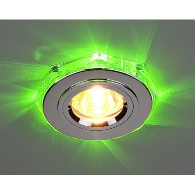 Точечный светильник  2020/2 SL/LED/GR (хром / зеленый) Elektrostandard