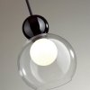 Стеклянный подвесной светильник Blacky 5021/1 форма шар белый Odeon Light