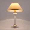 Интерьерная настольная лампа Lorenzo 60019/1 глянцевый белый бежевый конус Eurosvet