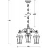 Стеклянный уличный светильник подвесной ASTORIA 1 L 91370L/3 Gb прозрачный Oasis Light