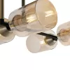 Стеклянная потолочная люстра Glow FR5129PL-06B цилиндр цвет янтарь Freya