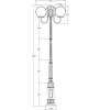 Наземный фонарь GLOBO L 88210LB/10/E7 Bl белый форма шар Oasis Light
