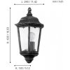 Стеклянный настенный фонарь уличный Navedo 93459 прозрачный Eglo