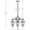 Стеклянный уличный светильник подвесной ARSENAL S 91270S/3/02 Gb прозрачный Oasis Light