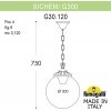 Уличный светильник подвесной GLOBE 300 G30.120.000.WXF1R форма шар прозрачный Fumagalli