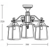 Стеклянный потолочный светильник уличный FRANKFURT I 27370ACl 3 02 Bl прозрачный Oasis Light