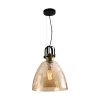 Стеклянный подвесной светильник Lucio 636/1 конус цвет янтарь Lampex