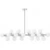 Стеклянная потолочная люстра Marsiada LDP 6033-24 CHR форма шар белая Lumina Deco