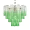 Стеклянная подвесная люстра Murano 10580/600 Clear green прозрачная Loft It