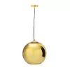 Стеклянный подвесной светильник Copper Shade LOFT2024-D форма шар желтый Loft It