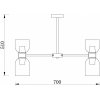 Стеклянная потолочная люстра Savia FR5203PL-10BS белая Freya