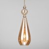 Стеклянный подвесной светильник Ilario 50202/1 янтарный конус цвет янтарь Eurosvet