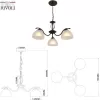 Стеклянная подвесная люстра Jackeline 9141-303 белая Rivoli