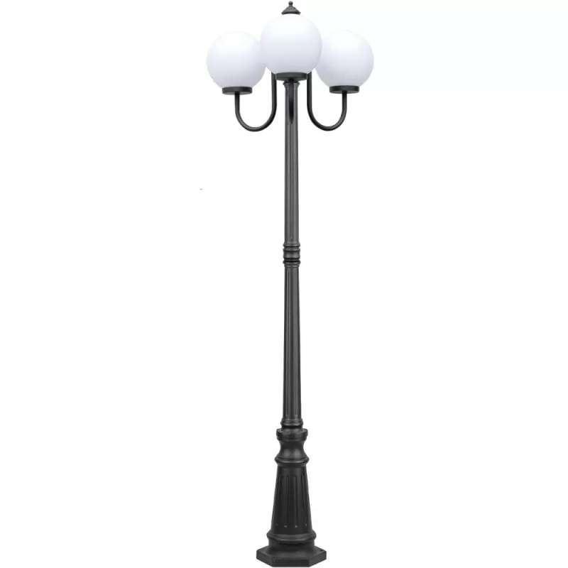 Наземный фонарь GLOBO S 88209SB/10 Bl форма шар белый Oasis Light Наземный фонарь GLOBO S 88209SB/10 Bl форма шар белый Oasis Light