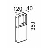 Наземный светильник Brisbane  Led W61865-350 серый Oasis Light