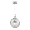 Стеклянный подвесной светильник Yonkers P004PL-01CH форма шар прозрачный Maytoni